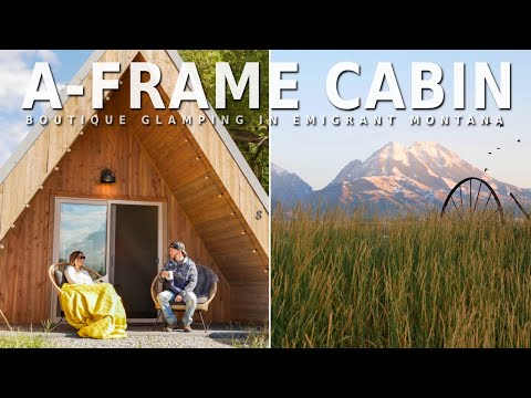 Airbnb A-Frame Boutique Tiny Town Campground Emigrant Montana