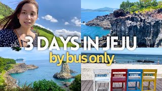 Getting around Jeju Island by bus 🚌 - Nature Spots & Beaches - Korea Solo Vlog #5