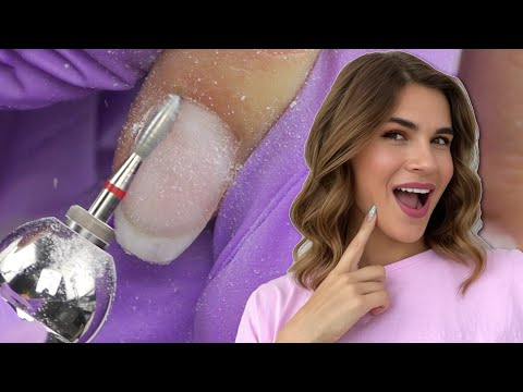 Quick Acrylic Nails Removal with Maryton Electric Nail File | French Nails