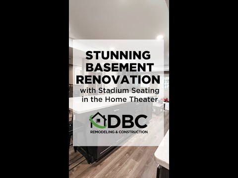 Stunning Basement Renovation with Stadium Seating in the Home Theater