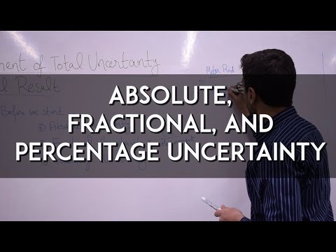 Calculating Uncertainty 1 - Absolute, Fractional, and Percentage Uncertainty