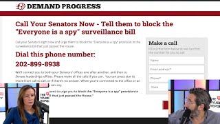 Call YOUR Senators NOW To BLOCK "Everybody Is A Spy" Provision In FISA Bill