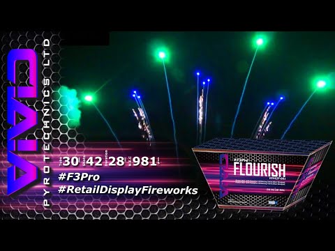 FLOURISH (VIV42F-001) 42sh 30mm VIVID Pro Low Noise Firework #F3Pro