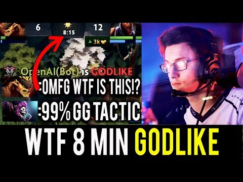WTF 8 Min Godlike ! OPEN AI BOT Carry Dazzle is REAL! GG Tactic by Miracle- Crazy Game Dota 2