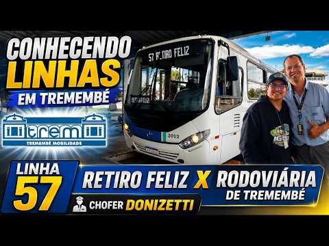 Conhecendo a Linha 57 em Tremembé (SP)  Retiro Feliz x Rodoviária de Tremembé  - Chofer Donizetti
