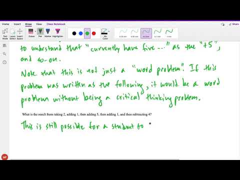 Procedure- and Calculation-Based Problems Vs Critical Thinking Problems (Silent Video)