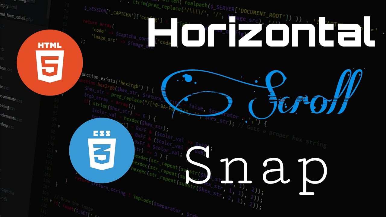 Create a horizontal scroll snap using html & css