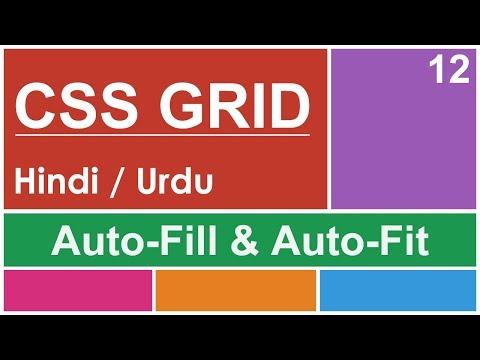 CSS Grid Auto Fill Auto Fit Tutorial in Hindi Urdu