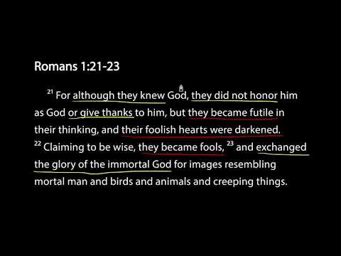 Savoring Scripture - Romans 1:21-23