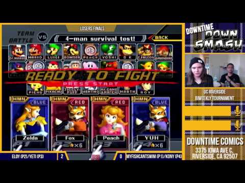 Downtime Downsplash - Doubles Losers Finals: myfishcantswim/Kony (Blue) vs. Eloy/yeti (Red)