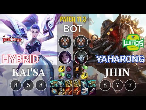 KT HyBriD Kai'Sa vs JAG Yaharong Jhin Bot - KR Patch 11.3