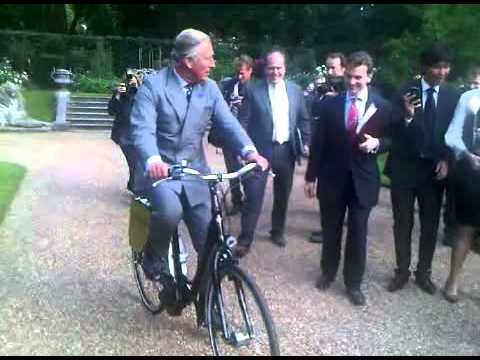 Prince Charles Wobbles About On An Electric Bike For The First Time