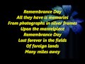 B Movie - Remembrance Day [Lyrics]