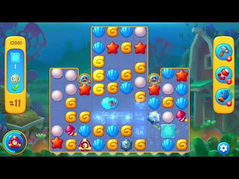 Fishdom Easy Level 12001 (with full seashell [Super Lightning] and timed bombs) @choraelmin