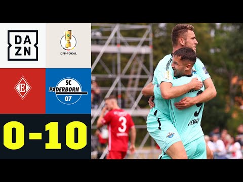 Viererpack Pieringer - Paderborn siegt zweistellig: Wernigerode - Paderborn 0:10 | DFB-Pokal | DAZN
