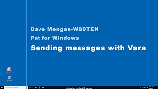 Pat for Windows: Sending messages with Vara