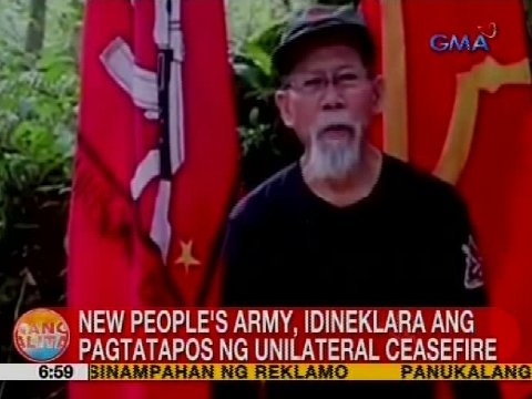 UB: New People's Army, idineklarang pagtatapos ng unilateral ceasefire