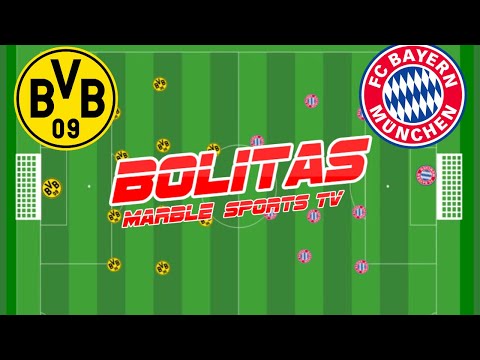 ⚽ MINI FUTEBOL ⚽ FUTEBOL com BOLINHAS - Marble race  sports- Football - Borussia x Bayern