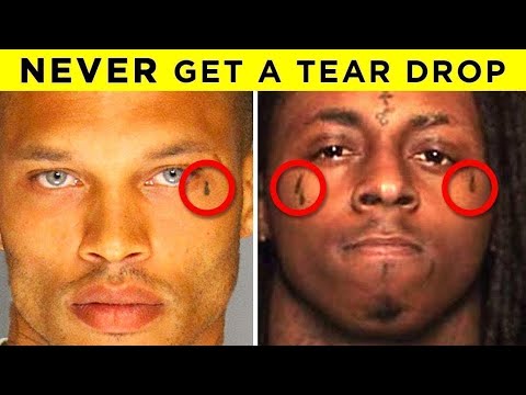 What does a blue teardrop tattoo below the eye mean?