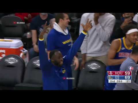 Warriors bench go crazy after Otto Porter drained three triples in a row 👌