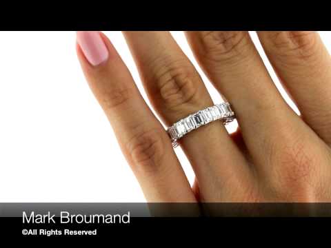 Mark Broumand - 4.75ct Emerald Cut Diamond Eternity Band in 18k White Gold
