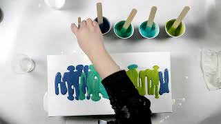 (873) Awesome Damp Paper Towel Swipe Technique with Color Shift Paints