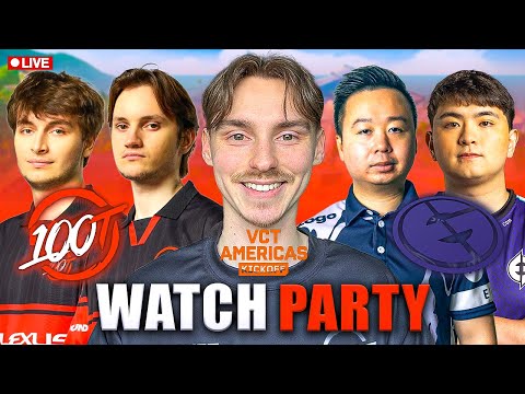 🔴 100 Thieves Vs Evil Geniuses | VCT Americas Kickoff Watch Party