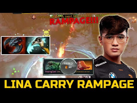 FNATIC.GABBI CARRY LINA - RAMPAGE RIGHT CLICK BUILD DOTA 2