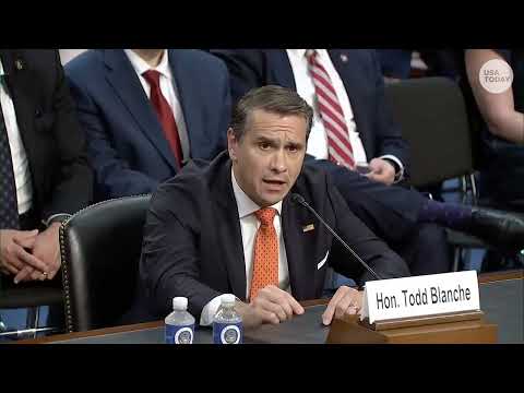 Todd Blanche says 'about 1%' of the Epstein files 'had 'mistakes' in apology at confirmation hearing