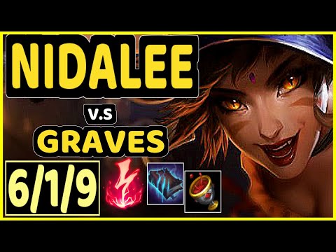 PEANUT (NIDALEE) vs GRAVES - 6/1/9 KDA JUNGLE CHALLENGER GAMEPLAY - KR