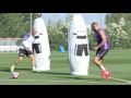 Benzema showing pin-point accuracy in training