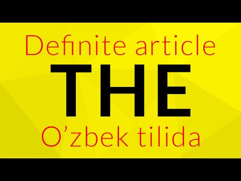 Everbest: Lesson 39 - THE [O'zbek tilida]