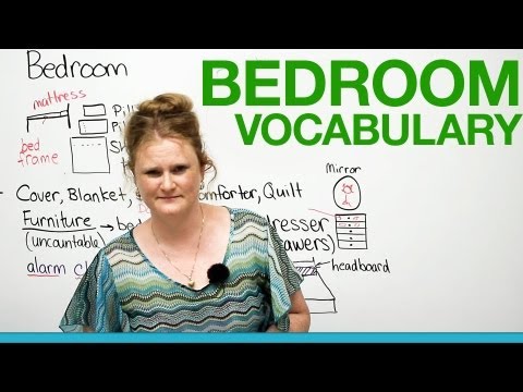 English Vocabulary - In the bedroom...