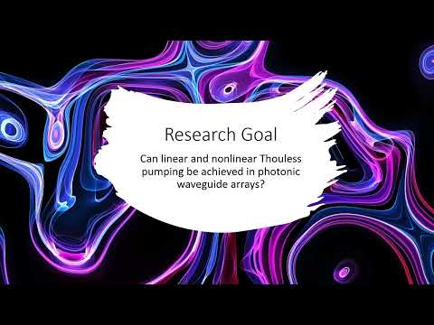 Topological Photonics: Thouless Pumping Studies (Miles Mackenzie - TREND REU 2023)