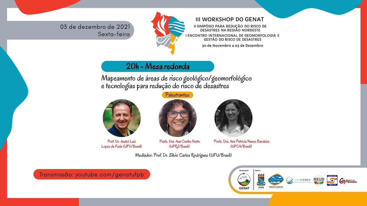 III WORKSHOP DO GENAT - Mapeamento de áreas de risco e tecnologias para RRD