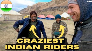 Spending a night in a desert camp at 4,200meters above sea level - India Motorcycle travel vlog EP40