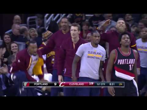 Kevin Love Scores 34 Points in the first quarter! | Blazers vs Cavs | November 23, 2016