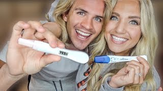 FINDING OUT WE&#39;RE PREGNANT ON CAMERA!!! (EMOTIONAL REACTION)