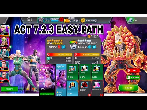 ACT 7.2.3 EASY PATH COMPLETION GUIDE FOR BEGINNERS MARVEL CONTEST OF CHAMPIONS 