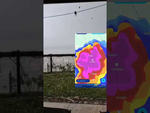 Tormentas Fuertes con caída de granizo medianos en Las Rosas, Santa Fe jueves 27 de agosto #viral