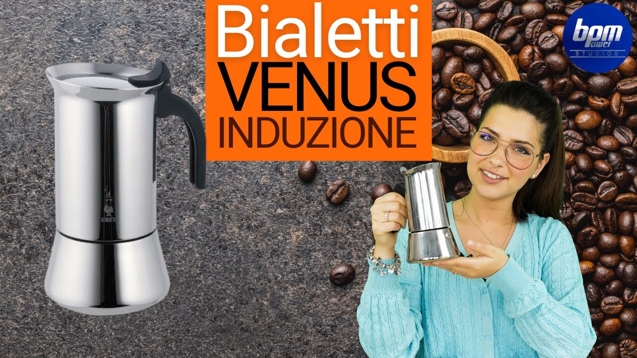 Caffettiera Bialetti New Venus: 4 Tazze, Acciaio Inox, Induzione E Gas, BLU  ELETTRICO!
