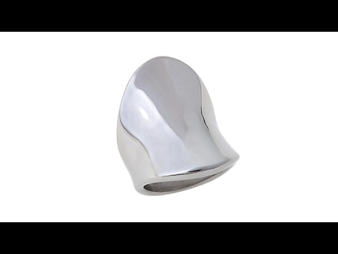 Stately Steel Stainless Steel Saddle Design Ring