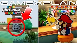 The Thwomp Moves @ New Super Nintendo World! + Paper Mario: The Origami King's Cafe Music is Great!
