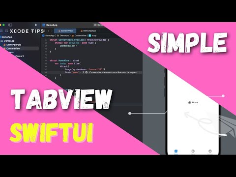 Create Simple Tab Bar View in SwiftUI Xcode 14 (2022)
