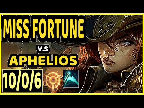 CODY SUN (MISS FORTUNE) vs APHELIOS - 10/0/6 KDA BOTTOM ADC CHALLENGER GAMEPLAY - NA