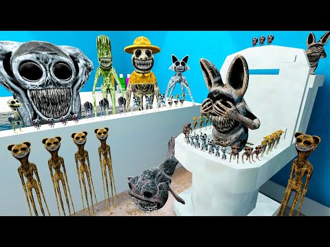🚽 TOILET ALL ZOONOMALY MONSTERS FAMILY SPARTAN KICKING in Garry's Mod !