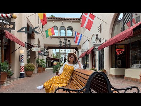SANTA BARBARA - Walking Downtown Santa Barbara, California, USA, Travel, 4K