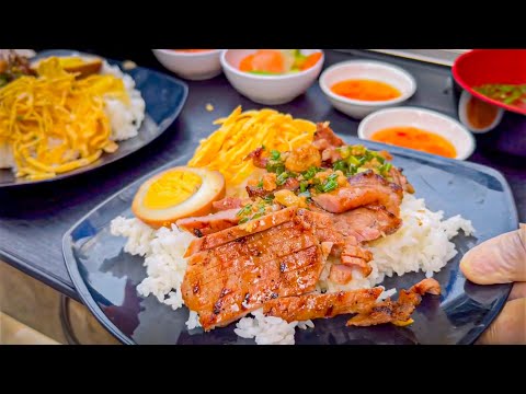 Amazing Egg rice with pork best breakfast in Cambodia