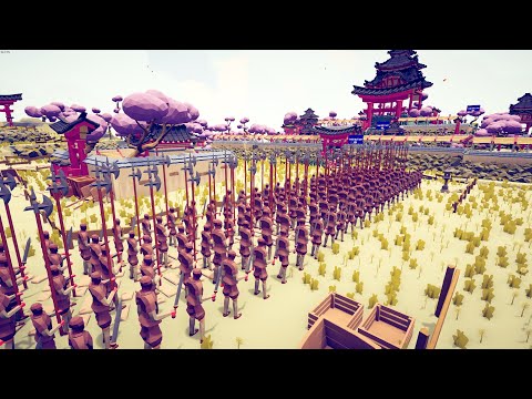 CAN 100x SAMURAI DEFEND CASTLE ? - Totally Accurate Battle Simulator TABS