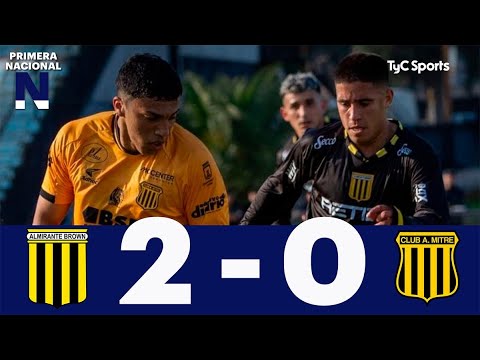 Almirante Brown 2-0 Mitre (SdE) | Primera Nacional | Fecha 23 (Zona B)